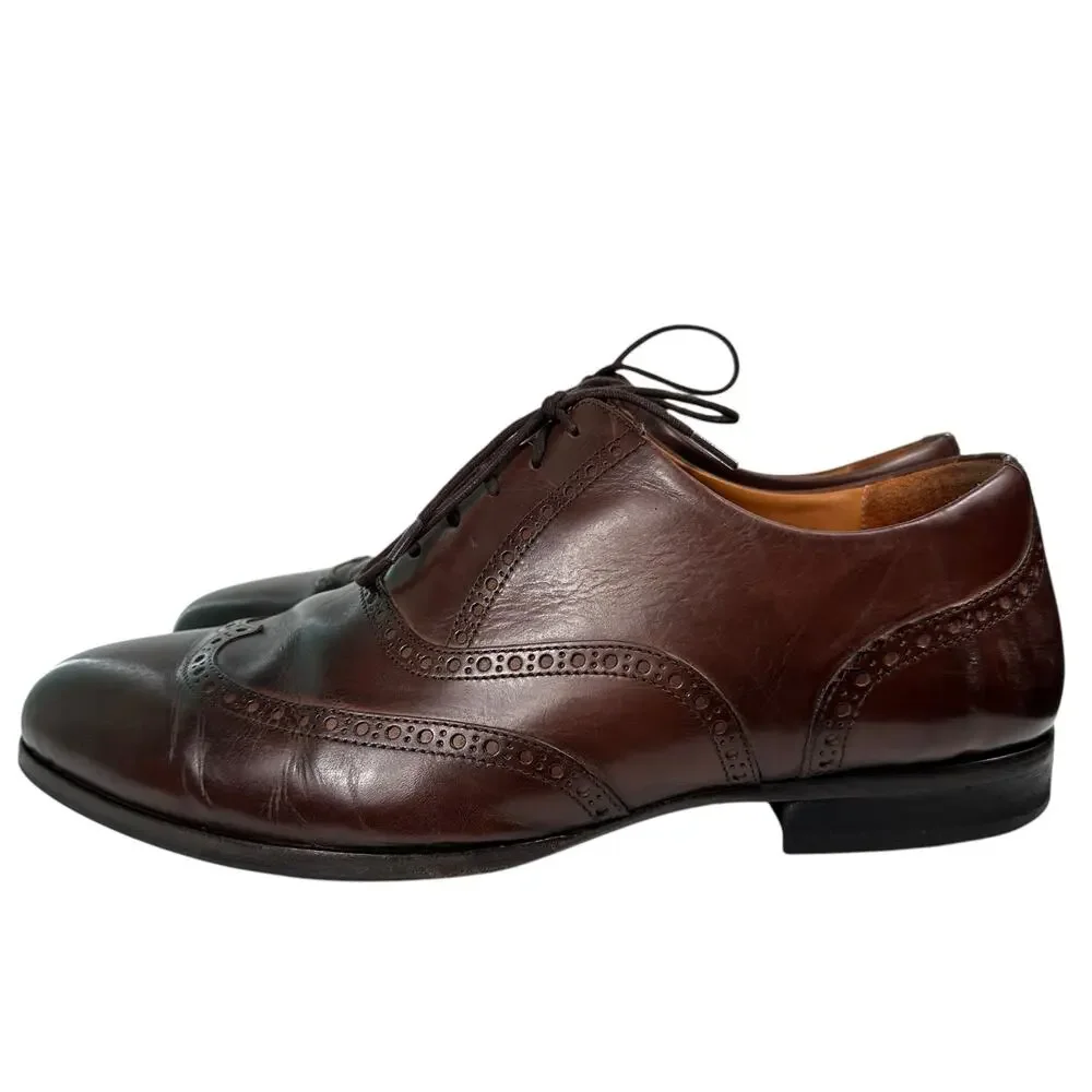 Wolf & Shepard Lace Up Leather Wing Tip Oxford Mens Dress Shoe‎ Size 9 1/2 A